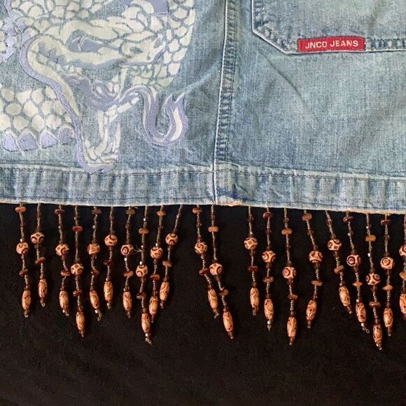 BOHO Vintage Retro DIY JNCO Jeans purse Recycled Repurposed - Picture 5 of 13